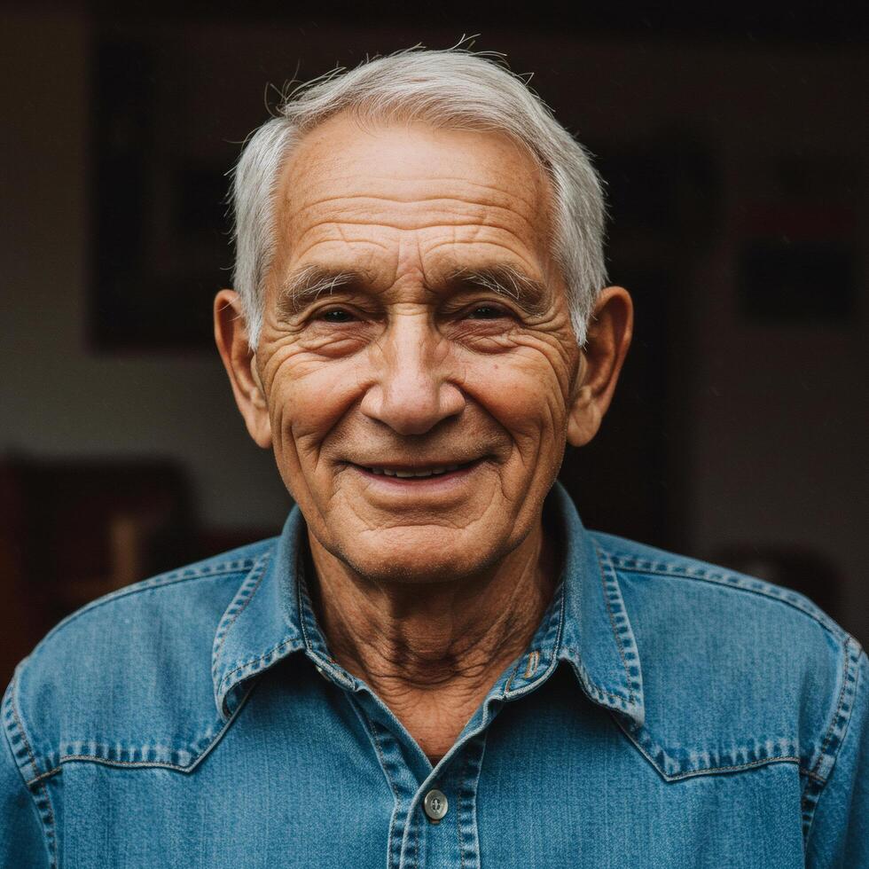 Portrait of an older man smiling photo