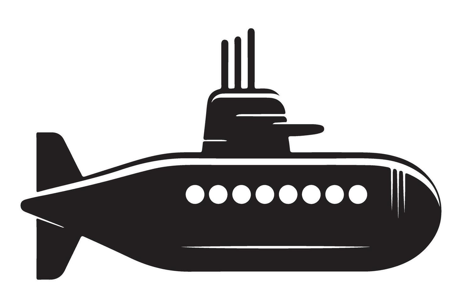 Detailed Submarine Silhouette The Ultimate Guide To Technology vector