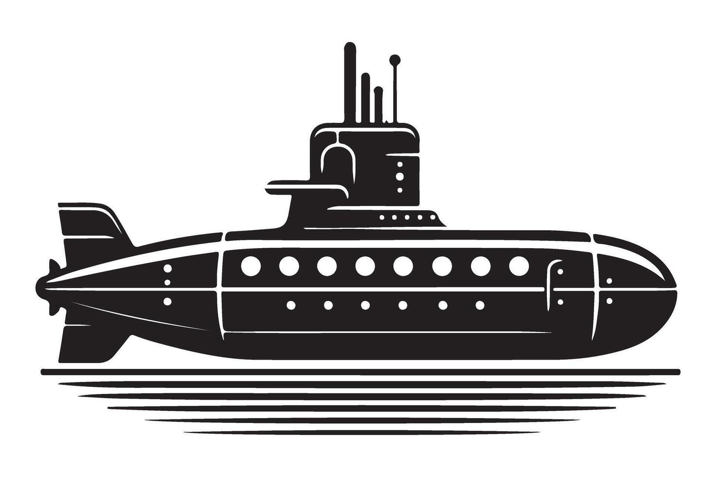 Detailed Submarine Undersea Vehicle Illustration The Ultimate Guide to Ocean vector