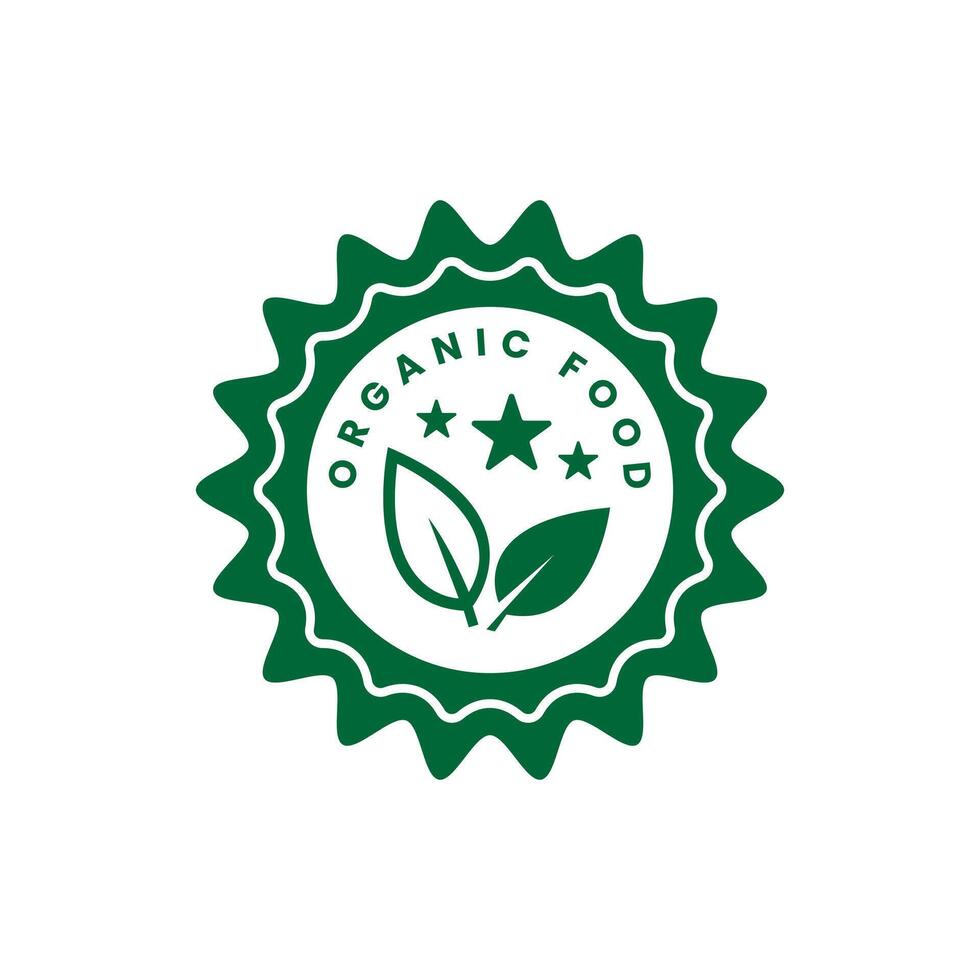design of a vintage organic food label stamp vector