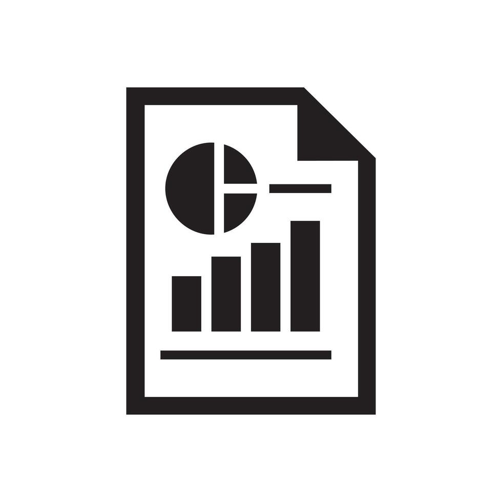 Silhouette of financial report document vector