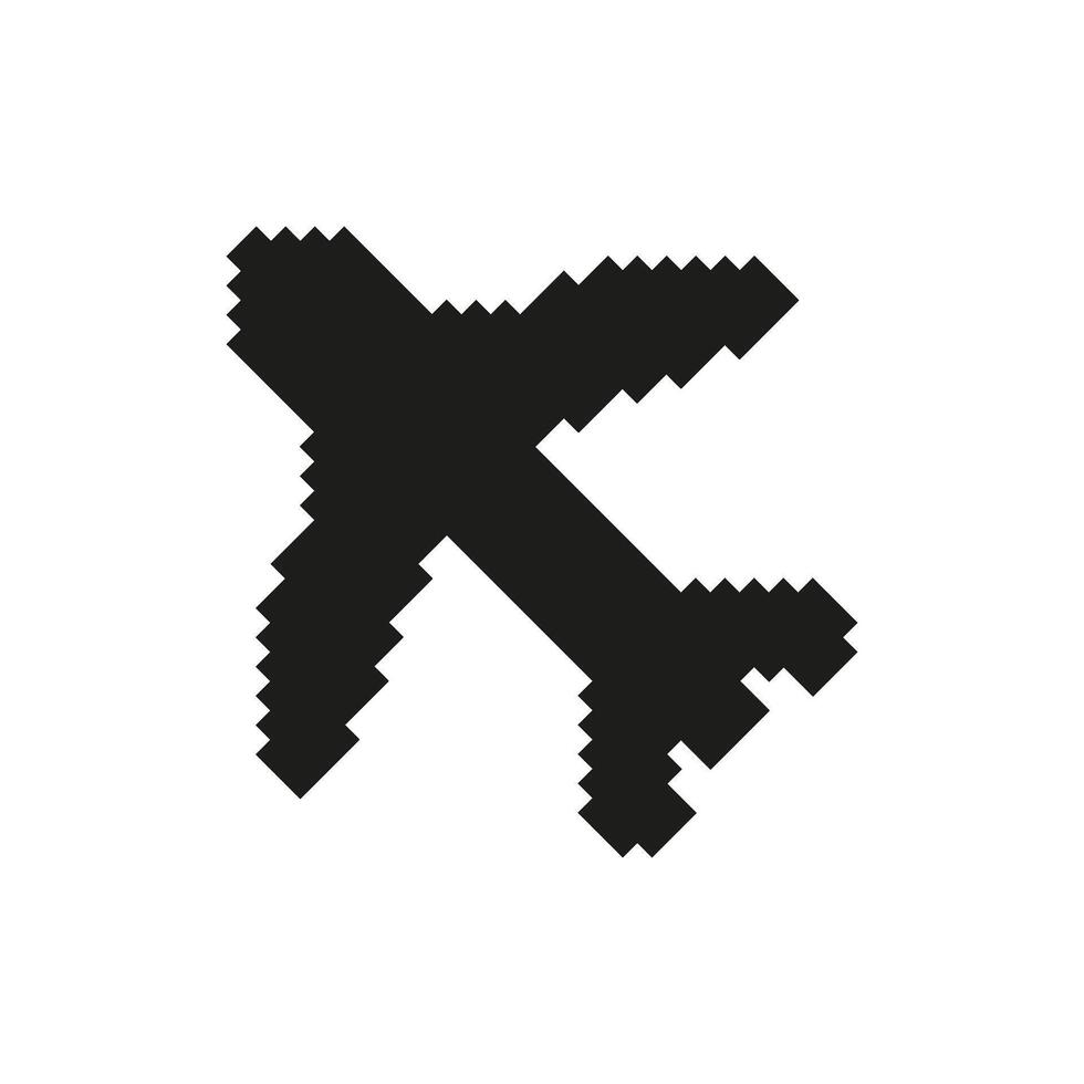 Airplane Pixel Art Icon. Aviation, Travel, And Transportation Symbol. Flight Navigation And Airline Industry Representation. Isolated Illustration vector