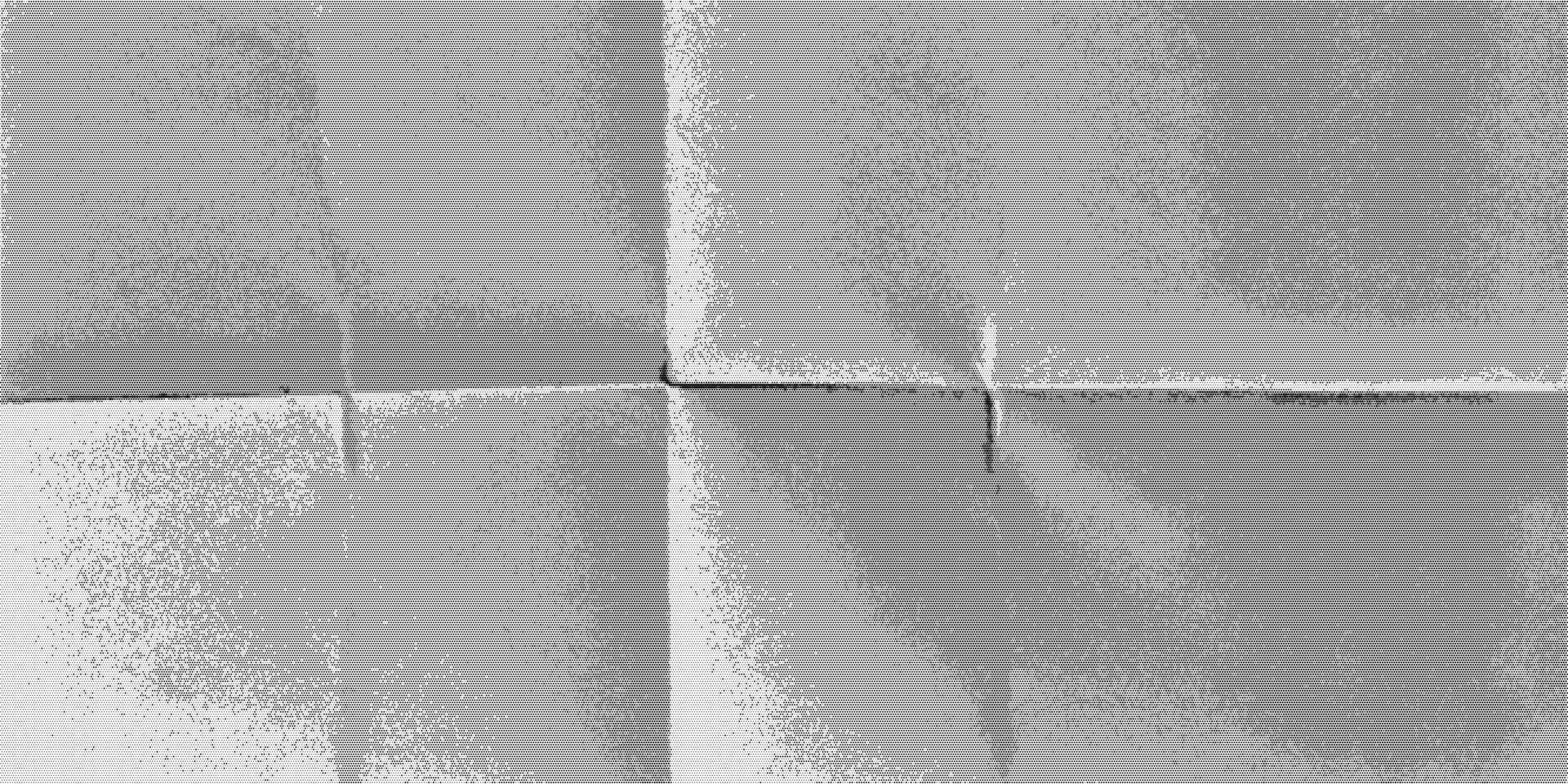 Detailed view of realistic crumpled paper displaying a unique grain and halftone texture with evident creases and abrasions, reflecting its age and history. vector