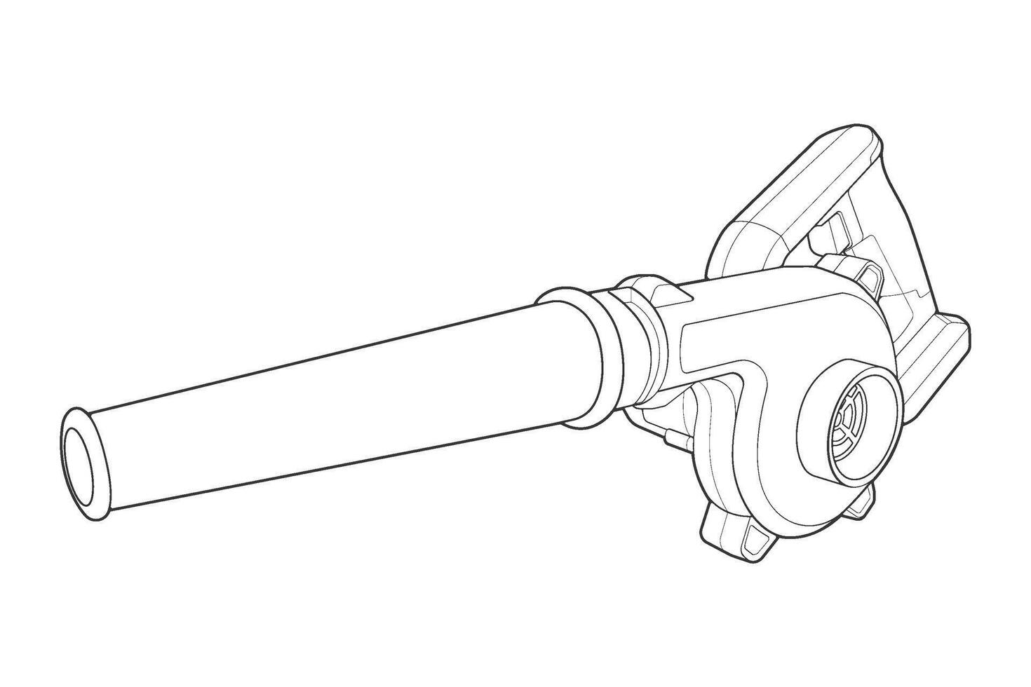 a drawing of a blower on a white background vector