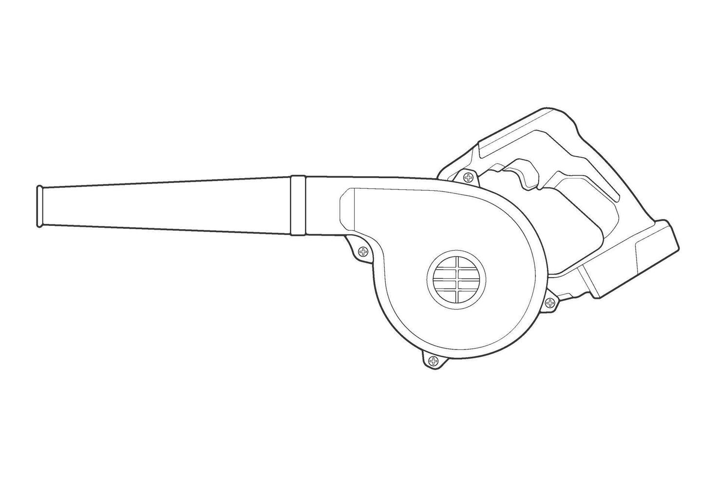 a hand drawing of a blower on a white background vector