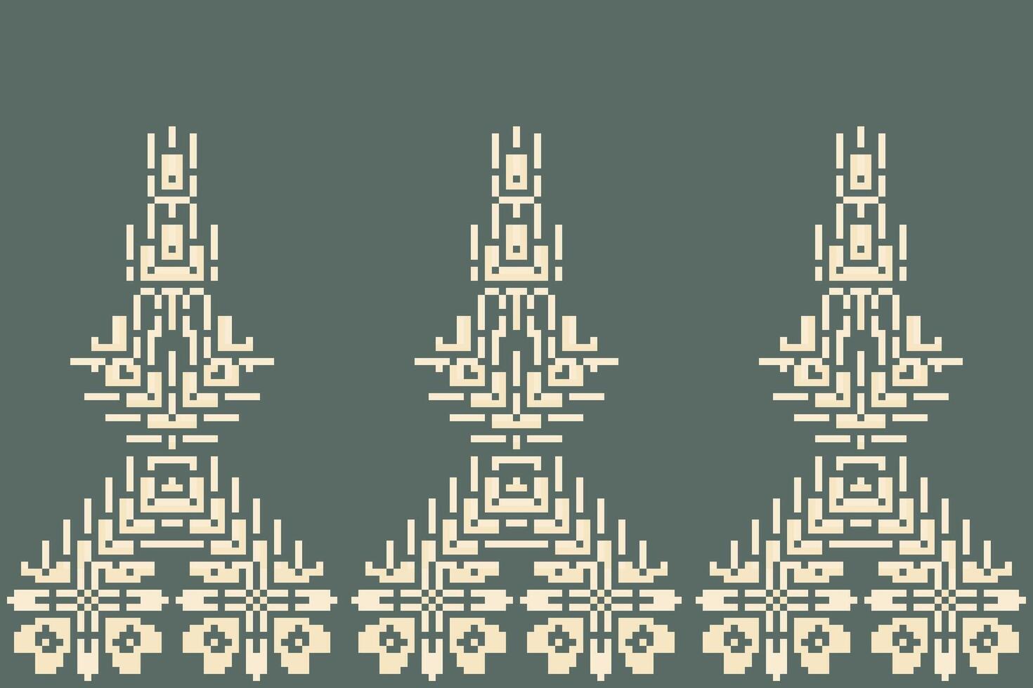 Boho Ethnic Ikat Patternfolk Embroidery, Aztec Geometric Ornament Print. Design for Carpet, Wallpaper, Clothing, Wrapping, Fabric vector