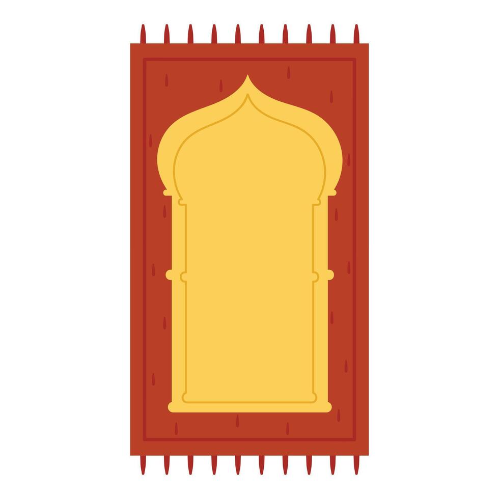 cartoon prayer mat for needs related to islamic, moslem, eid al-adha and eid fitr vector