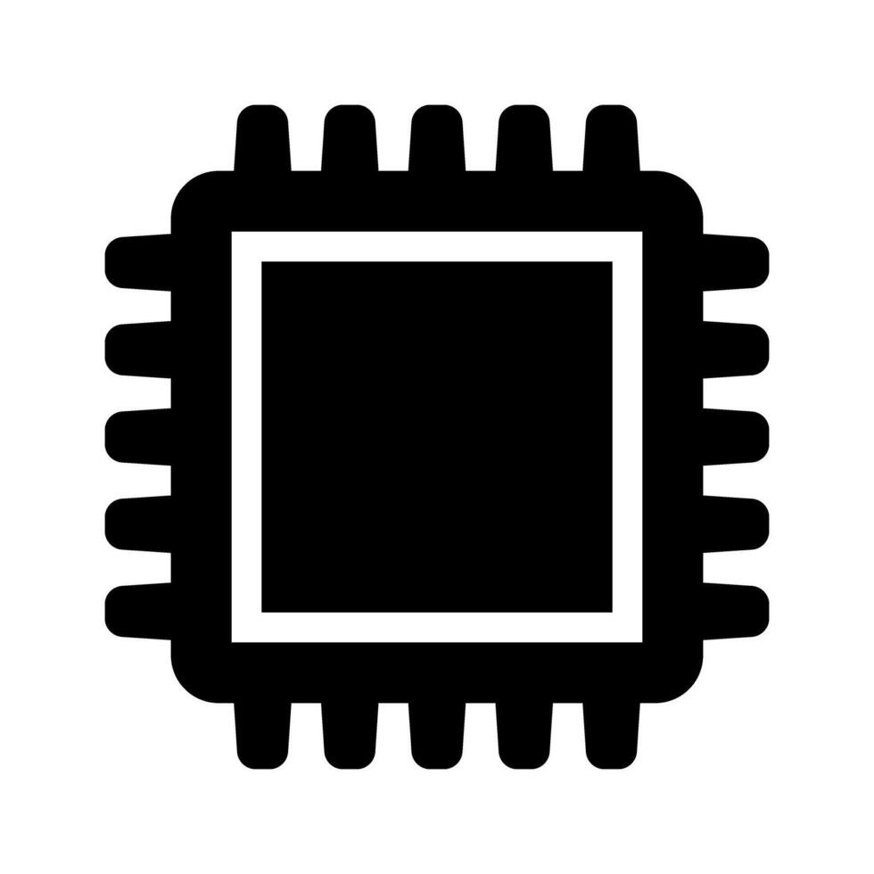 Electronic chip icon. Computer chip icon, cpu microprocessor icon. vector