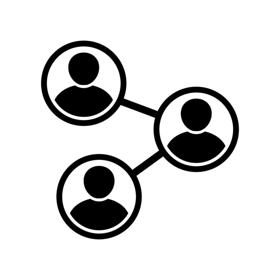 People network icon. Social network connection and global business communication concept. Business network icon. vector