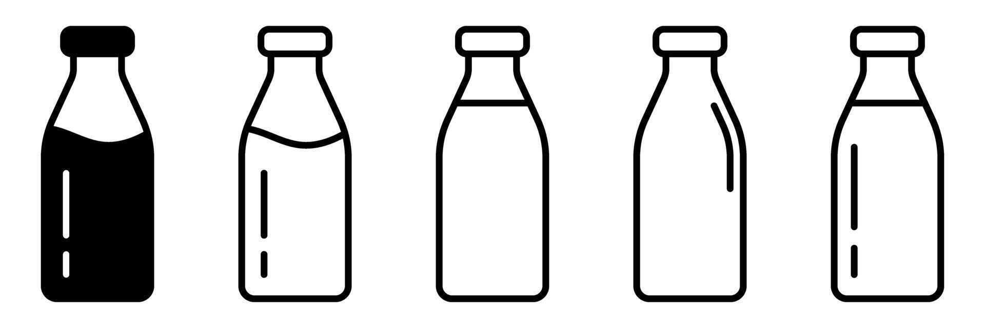 Bottle icon. Milk bottle icons. vector