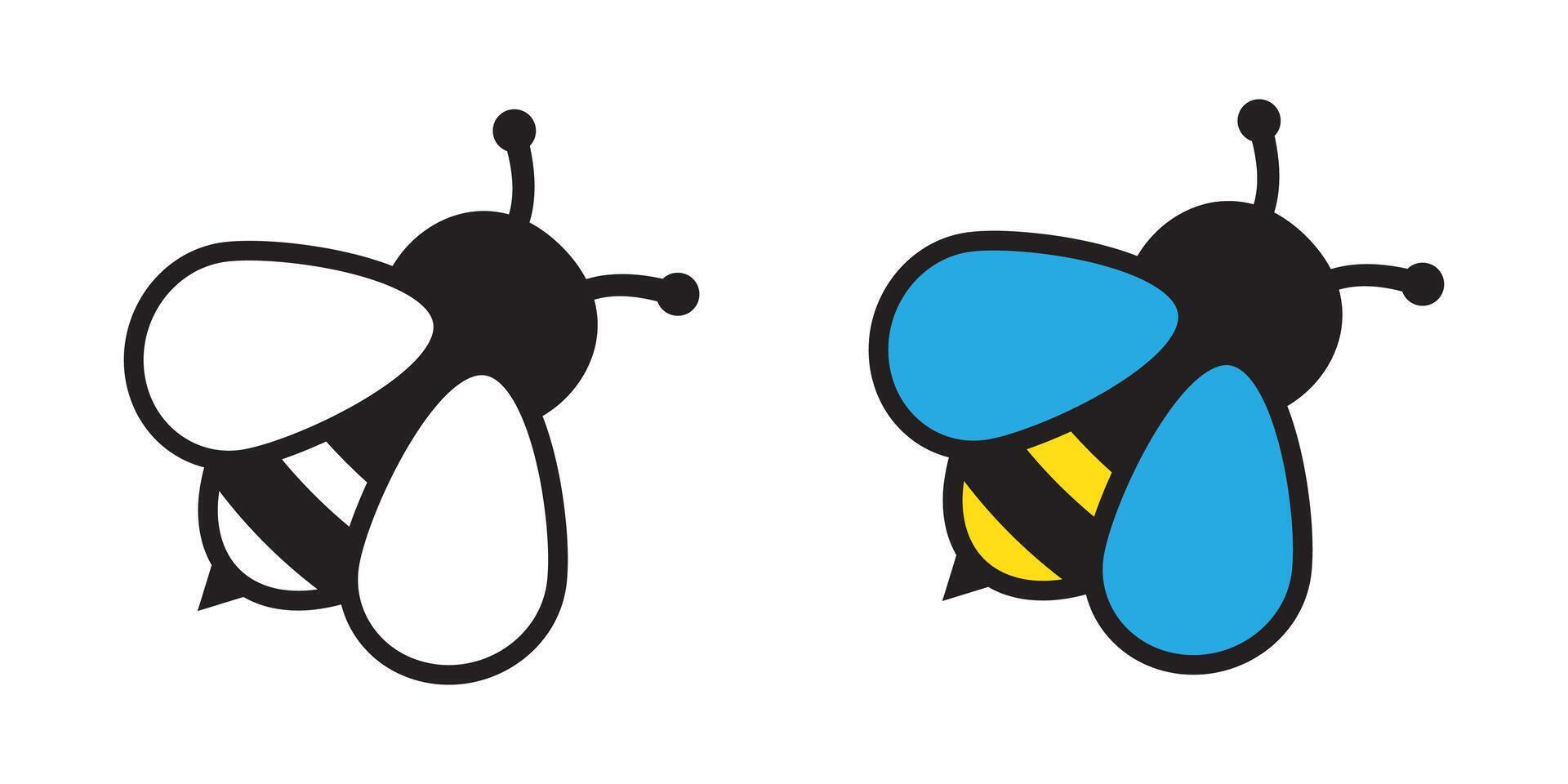Honey Bee icon. Cartoon flying bee. Insect character. vector