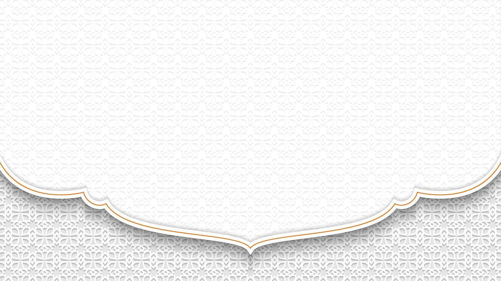 White Islamic background with elegant decoration vector