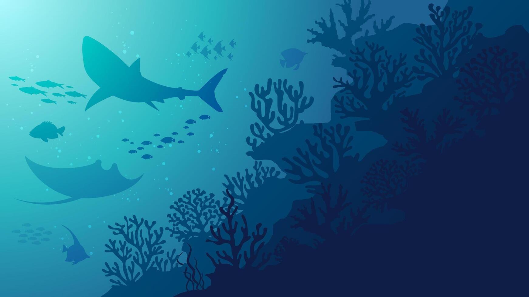 Ocean Underwater Background vector