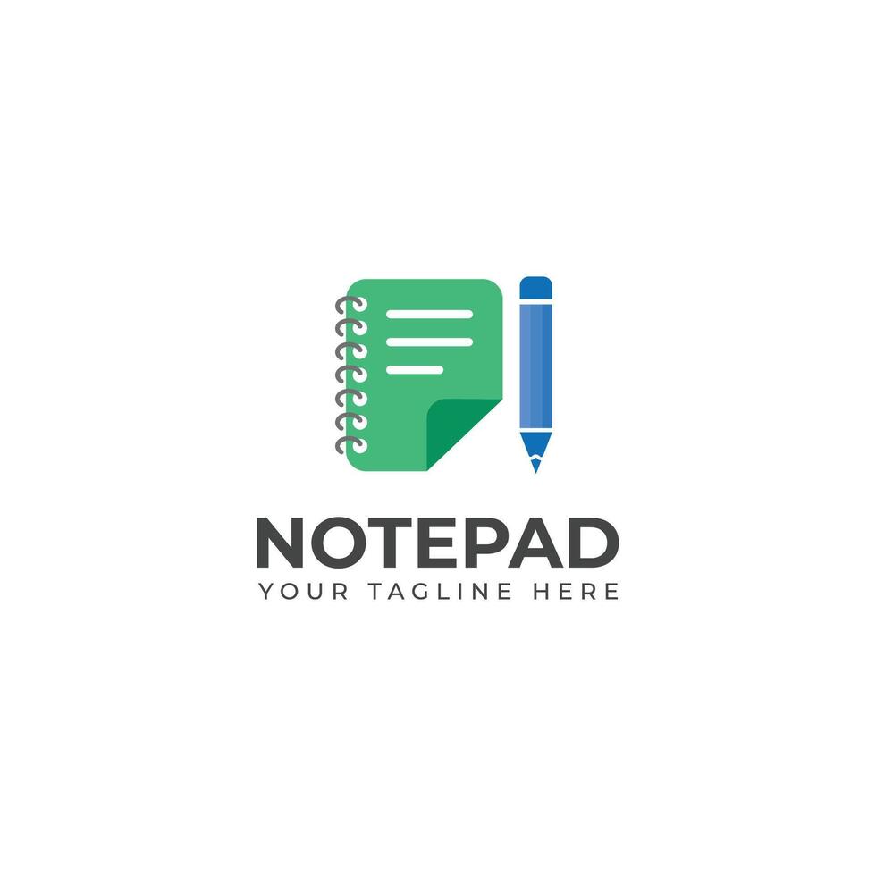 Notepad logo design simple 66564865 Vector Art at Vecteezy