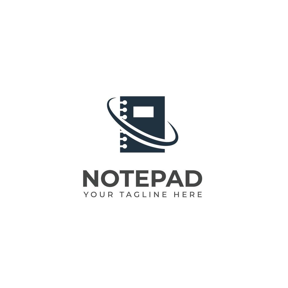 Simple design Notepad logo vector