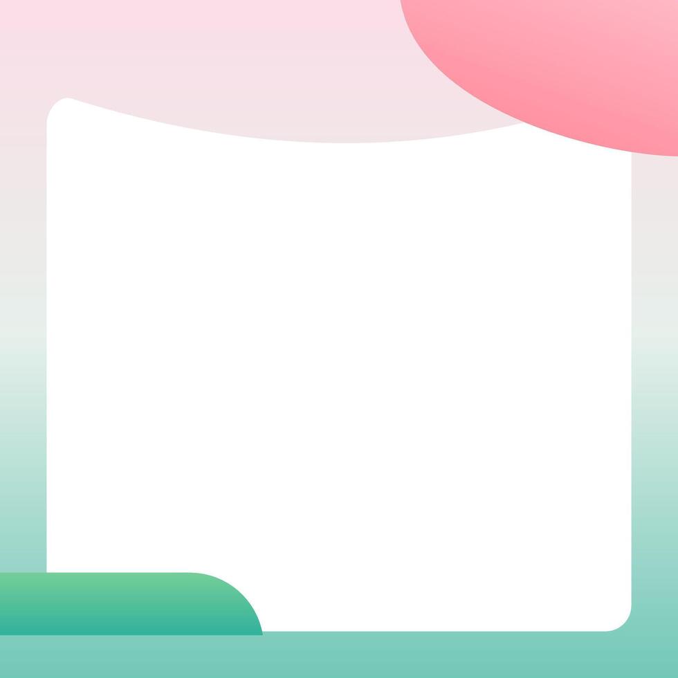 Modern Product Display Frame with Pink and Teal Gradient for Stylish Presentations vector