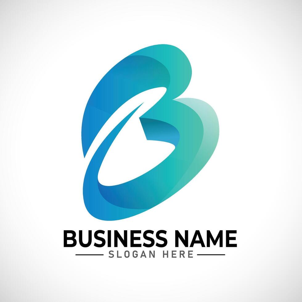 B creative logo design vector