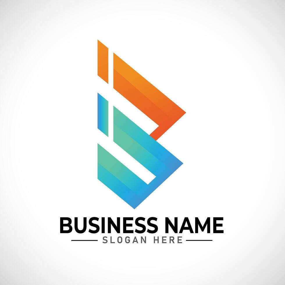 B letter abstract creative logo template vector