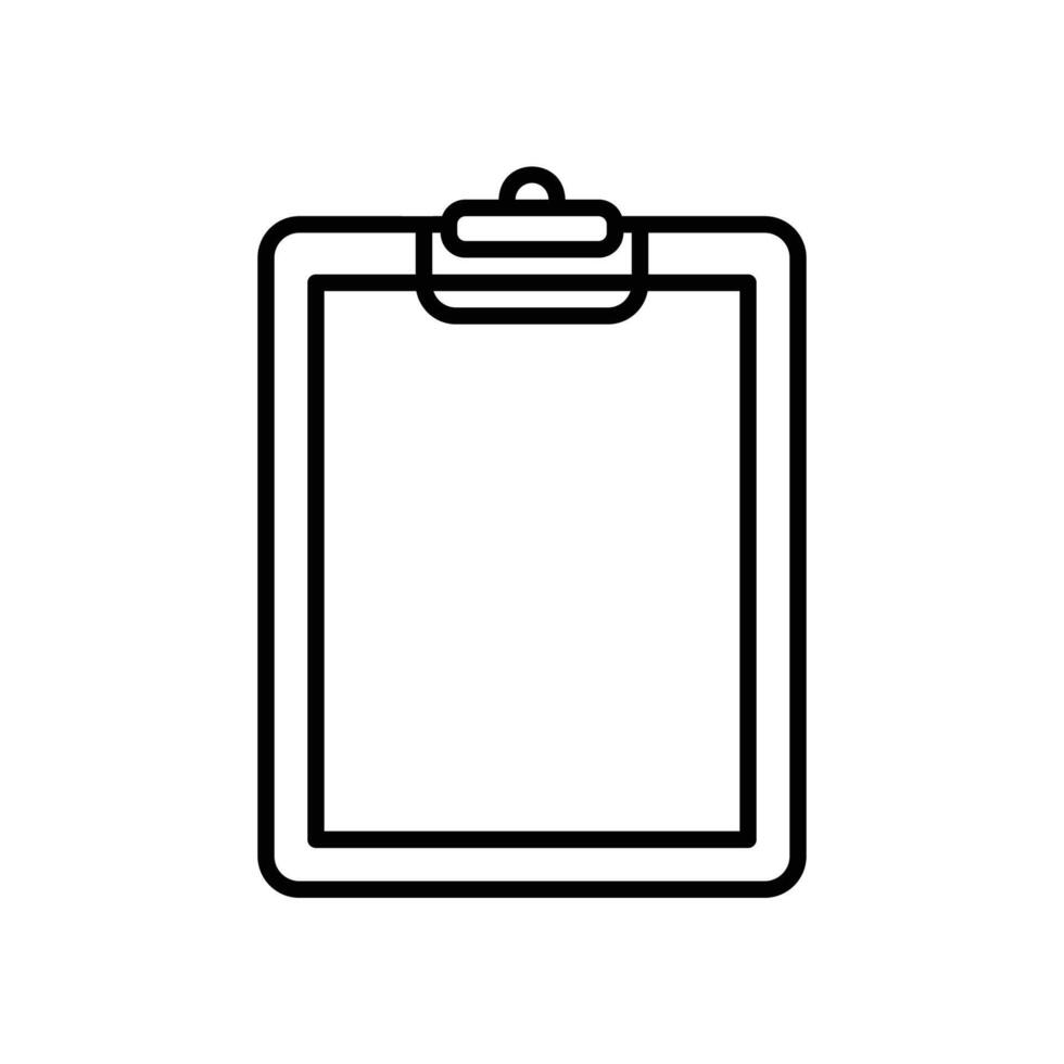 Clipboard icon for clipping paper files and pasting documents vector
