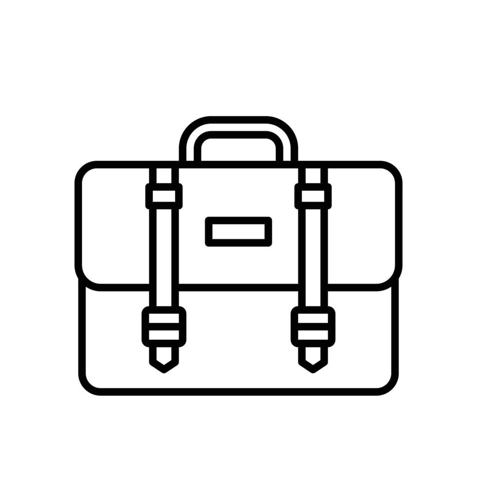 Bag or briefcase icon for carrying work documents vector