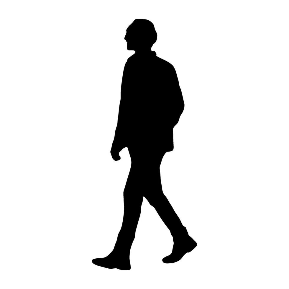 Silhouette of man walking vector
