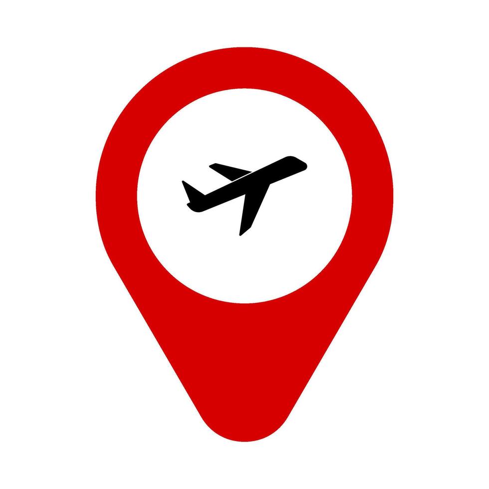 airport location icon with transparent background vector