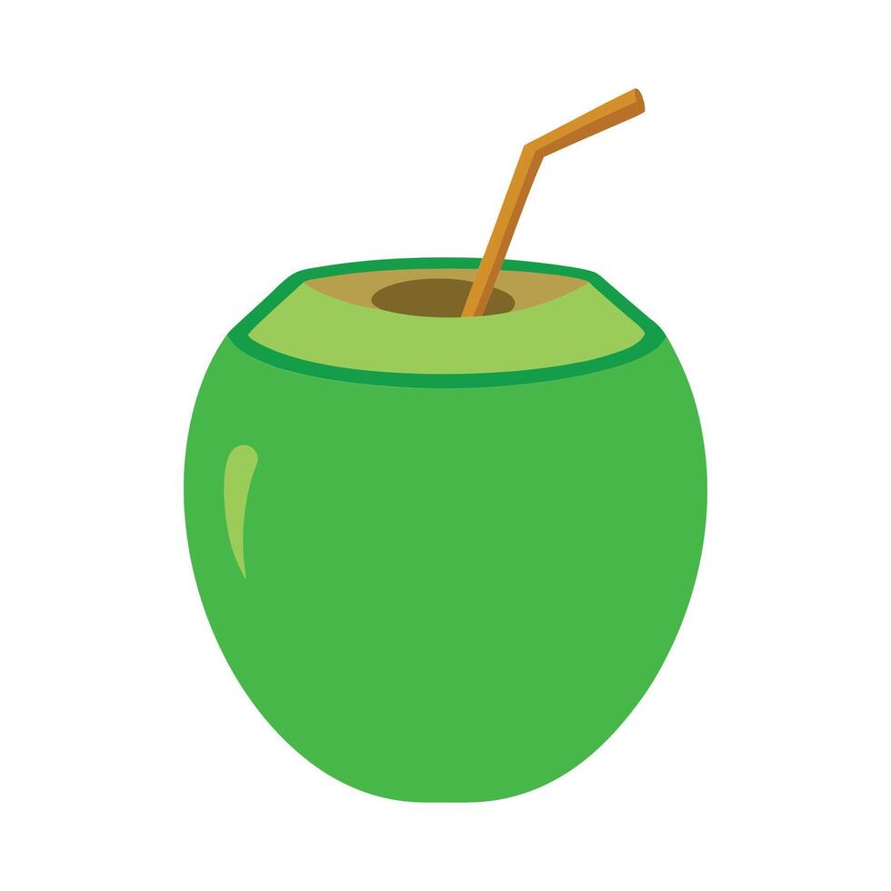 Summer Coconut Drink Art Work vector