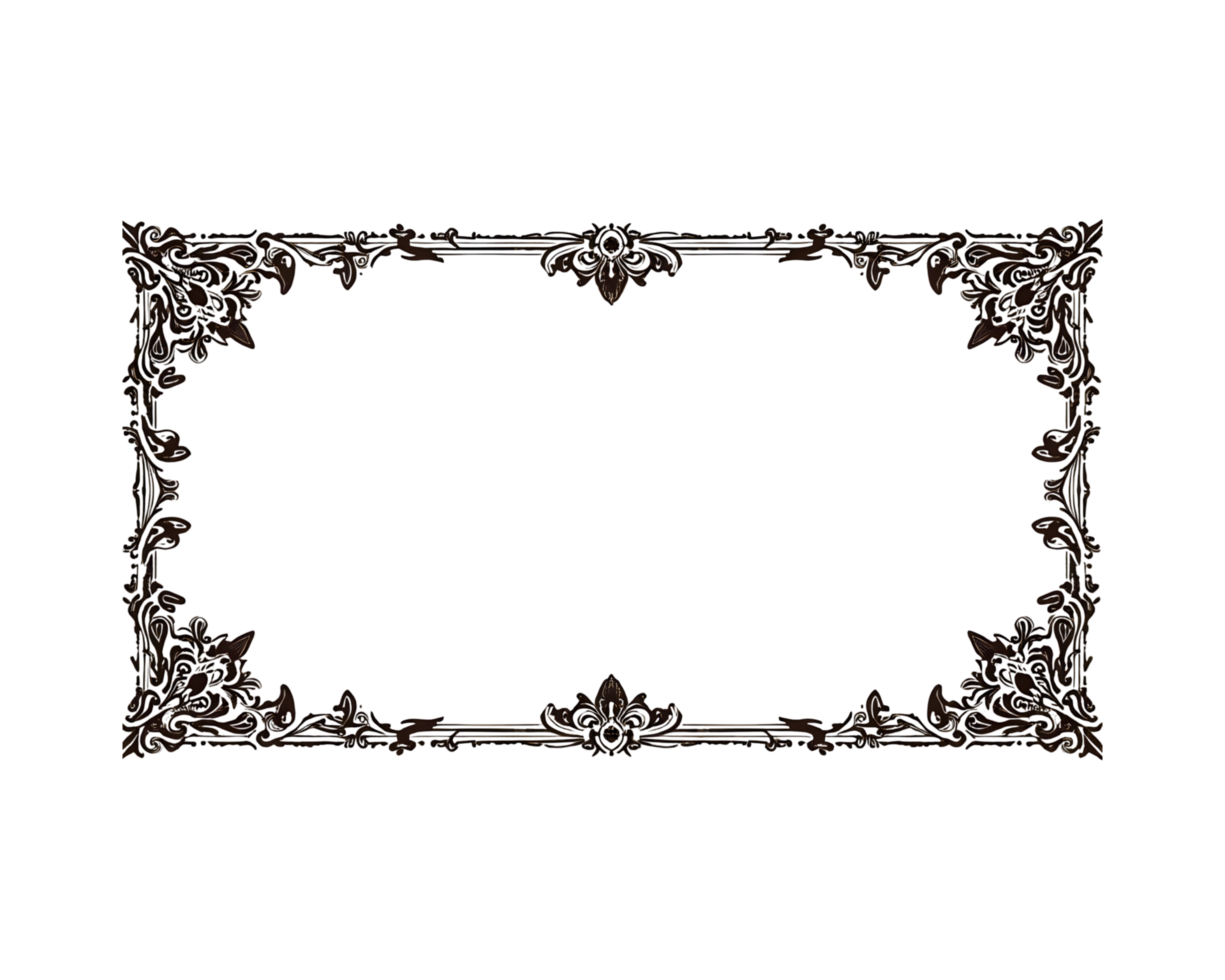 Timeless Luxury Frame with Transparent Background png