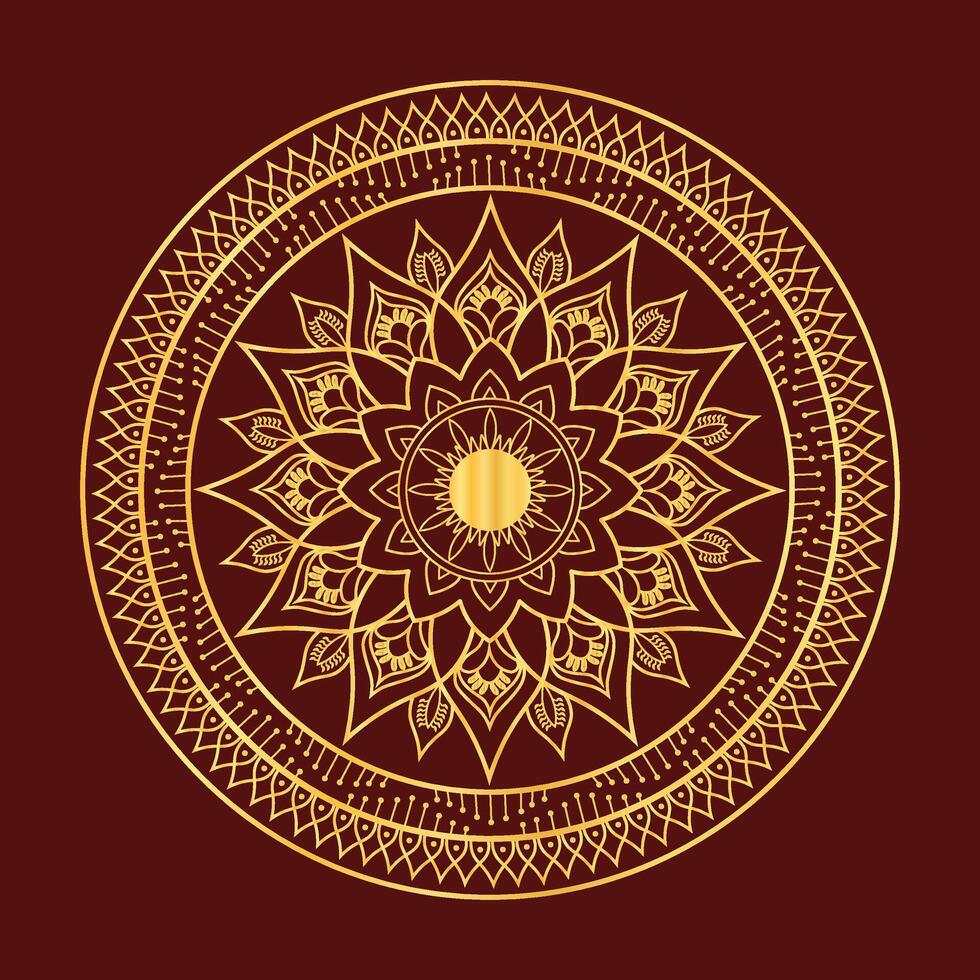 Elegant Gold Mandala Design vector
