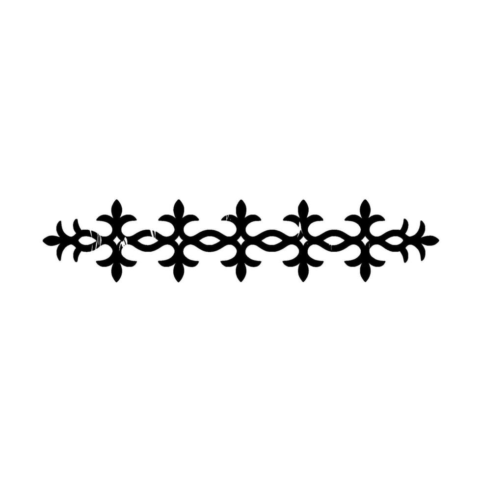 Elegant Black Ornamental Border on White Background vector