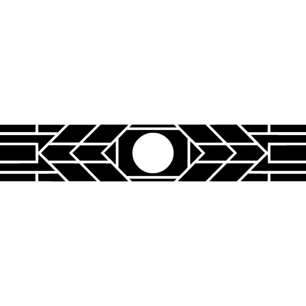 Minimalist Black and White Art Deco Geometric Element vector