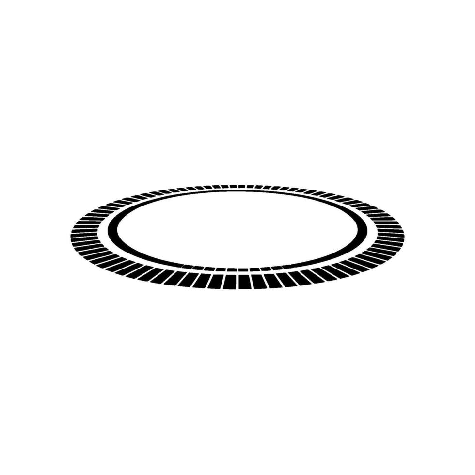 Abstract Black Ring on White Minimalist vector