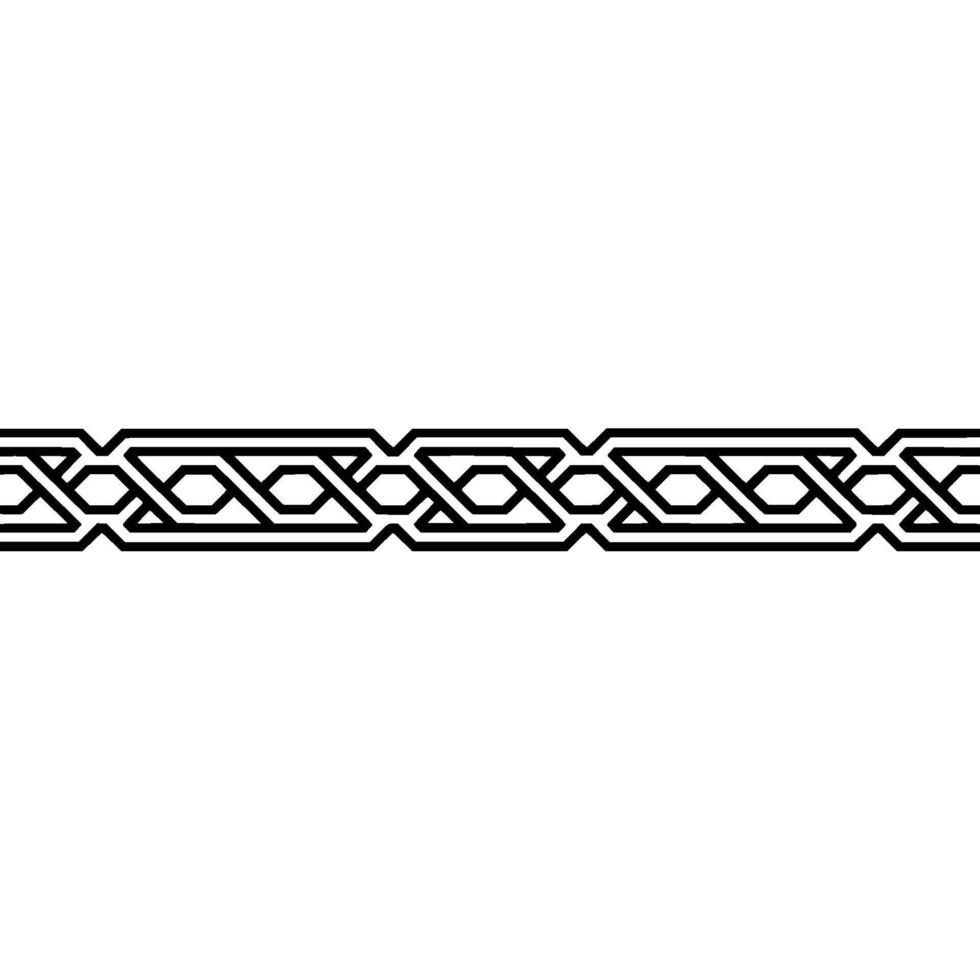 Minimalist Geometric Border Black White Pattern on White vector