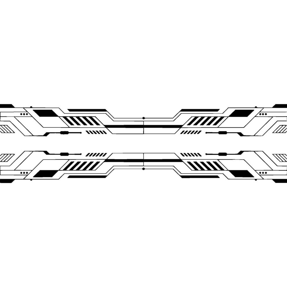 Minimalist Tech Circuit on White Background vector