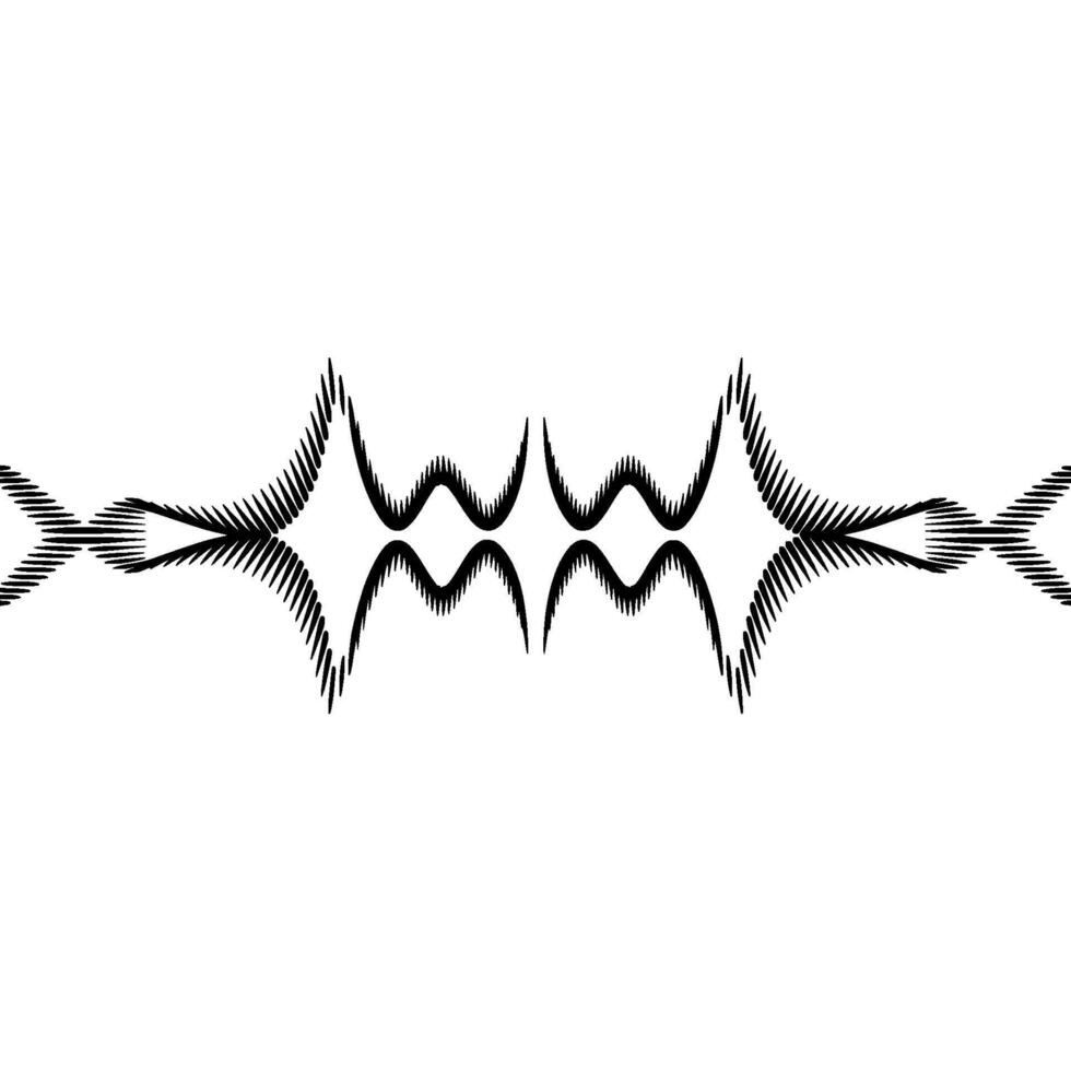 Abstract Symmetry Black Geometric on White Background vector