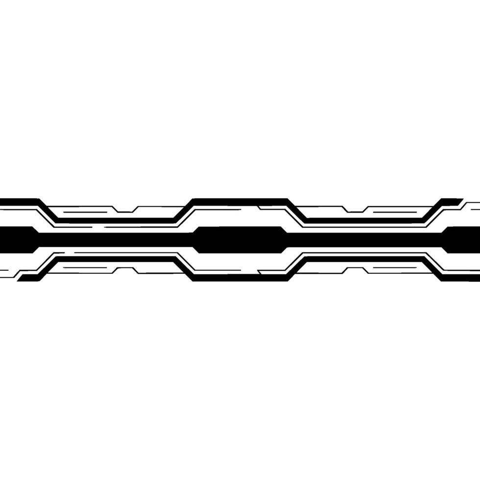 Minimalist Tech Border on White Background vector