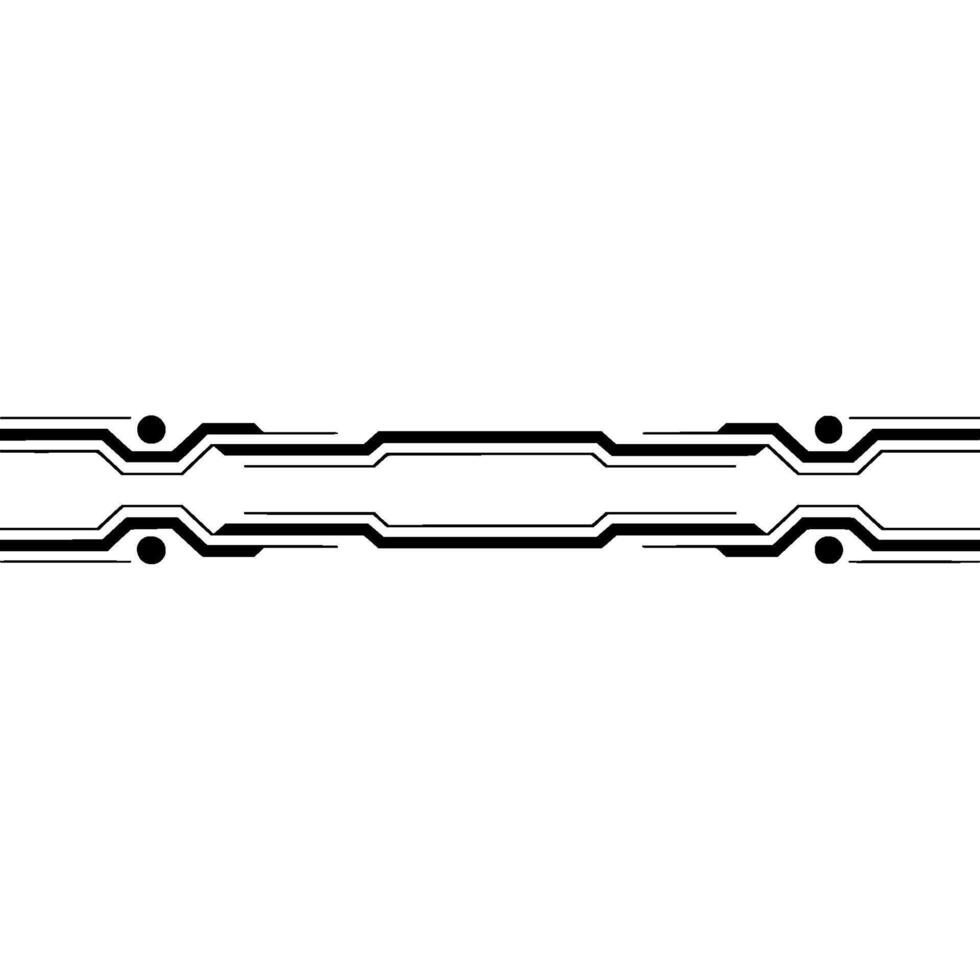 Minimalist Tech Border Futuristic Abstract on White vector