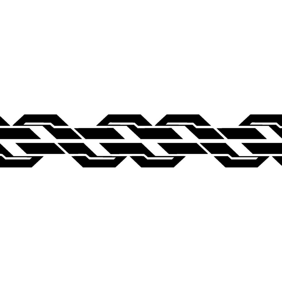 Geometric Interlocking Black Line Art, Minimalist vector