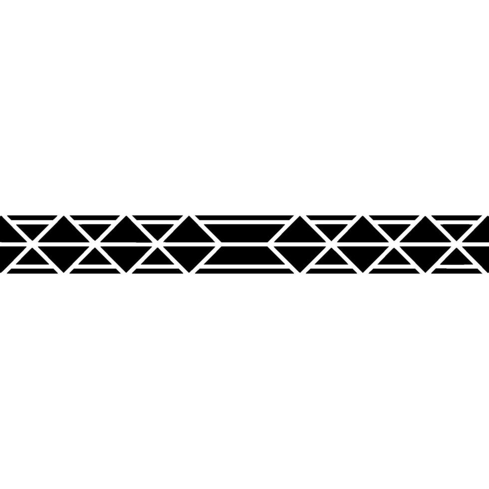 Geometric Border Black Triangles Lines on White, Minimalist vector