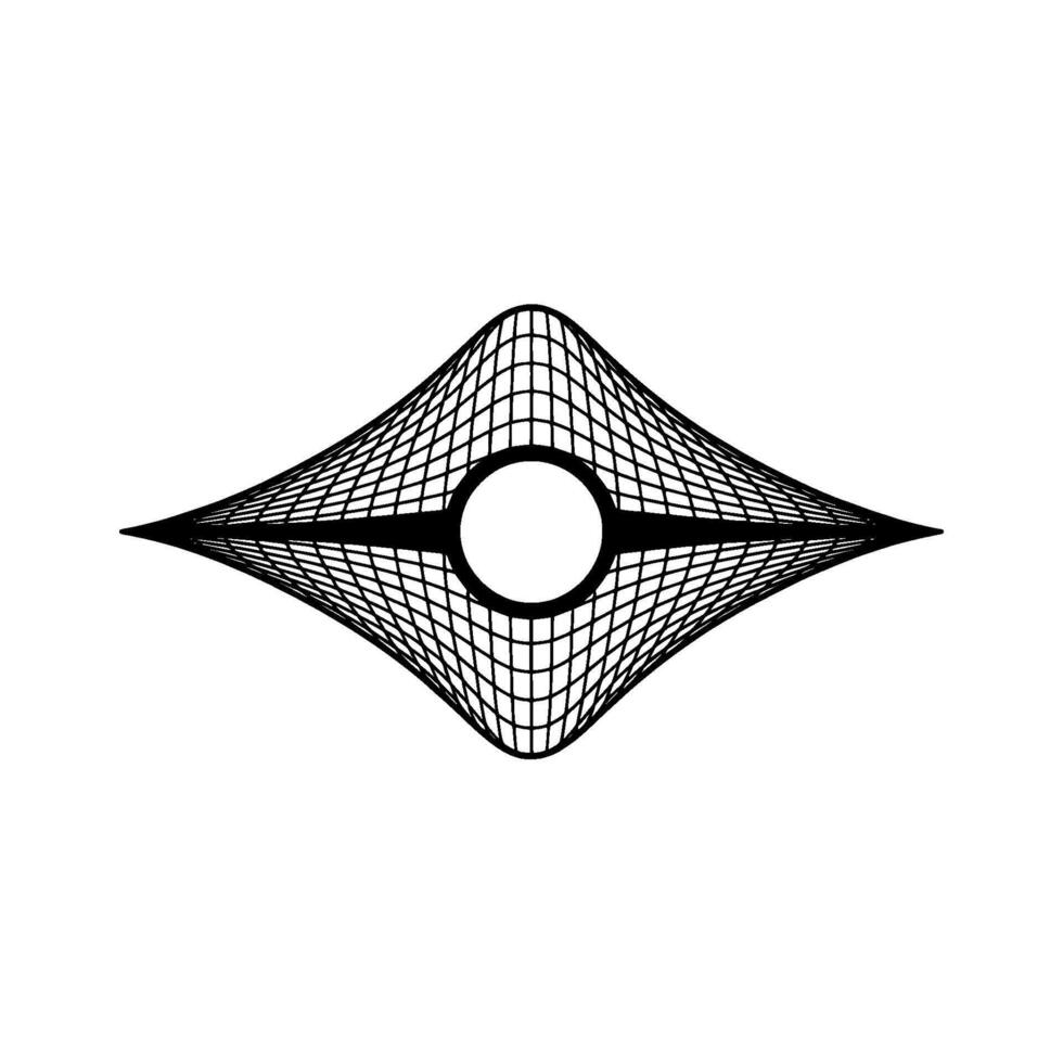 Abstract Black Hole Illustration Conceptual on White vector