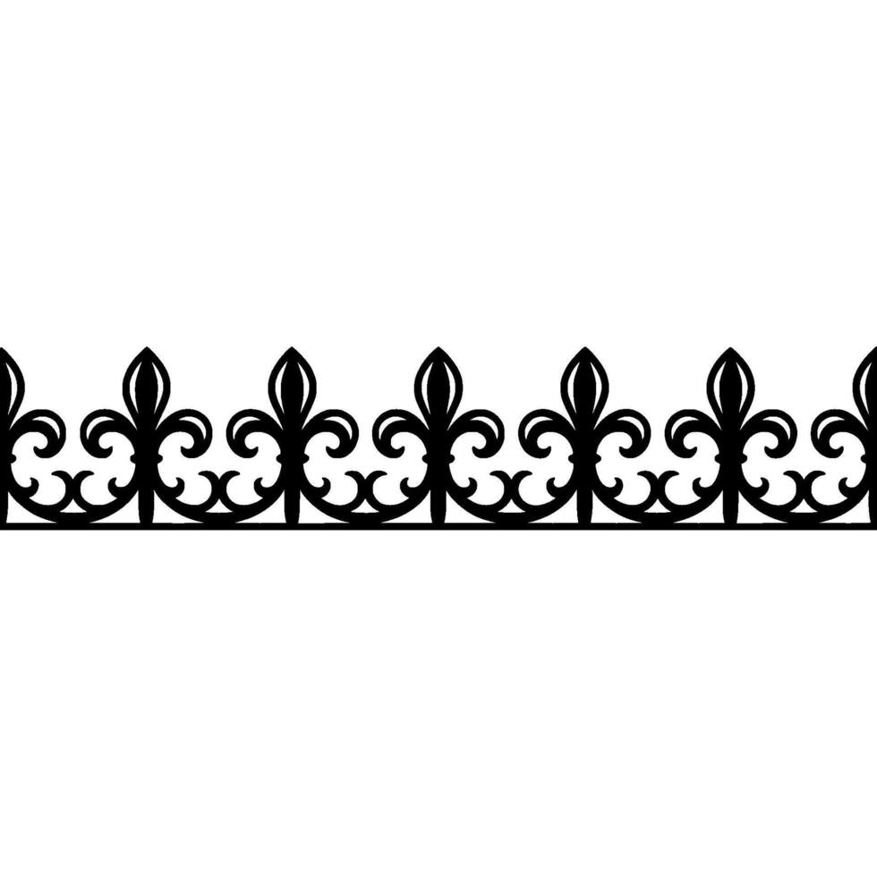 Elegant Fleurdelis Border on Gradient Background, Illustration vector