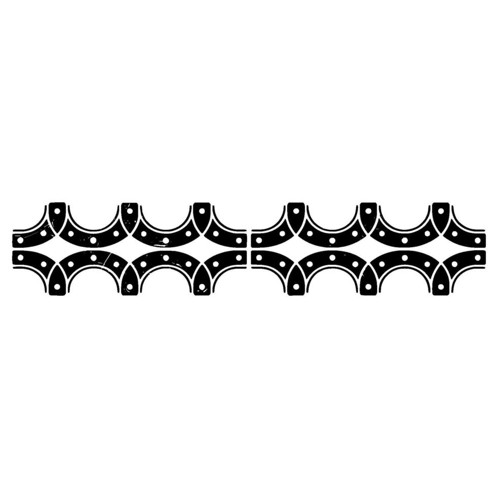 Geometric Pattern Black and White Ornament, Decorative Border vector