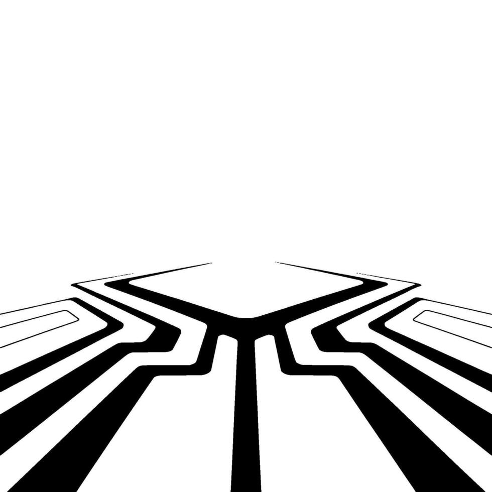 Abstract Black and White Modern Pathway vector