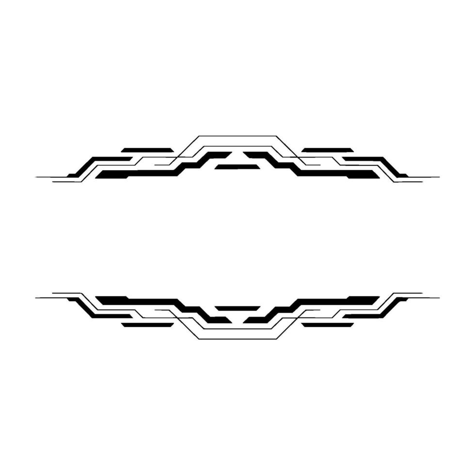 Futuristic Tech Frame Minimalist on White Background vector