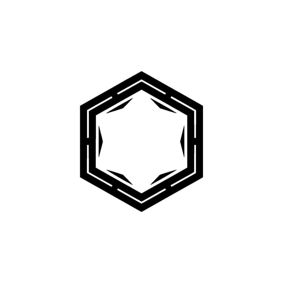 Minimalist Hexagon Geometric Abstract Symbol vector