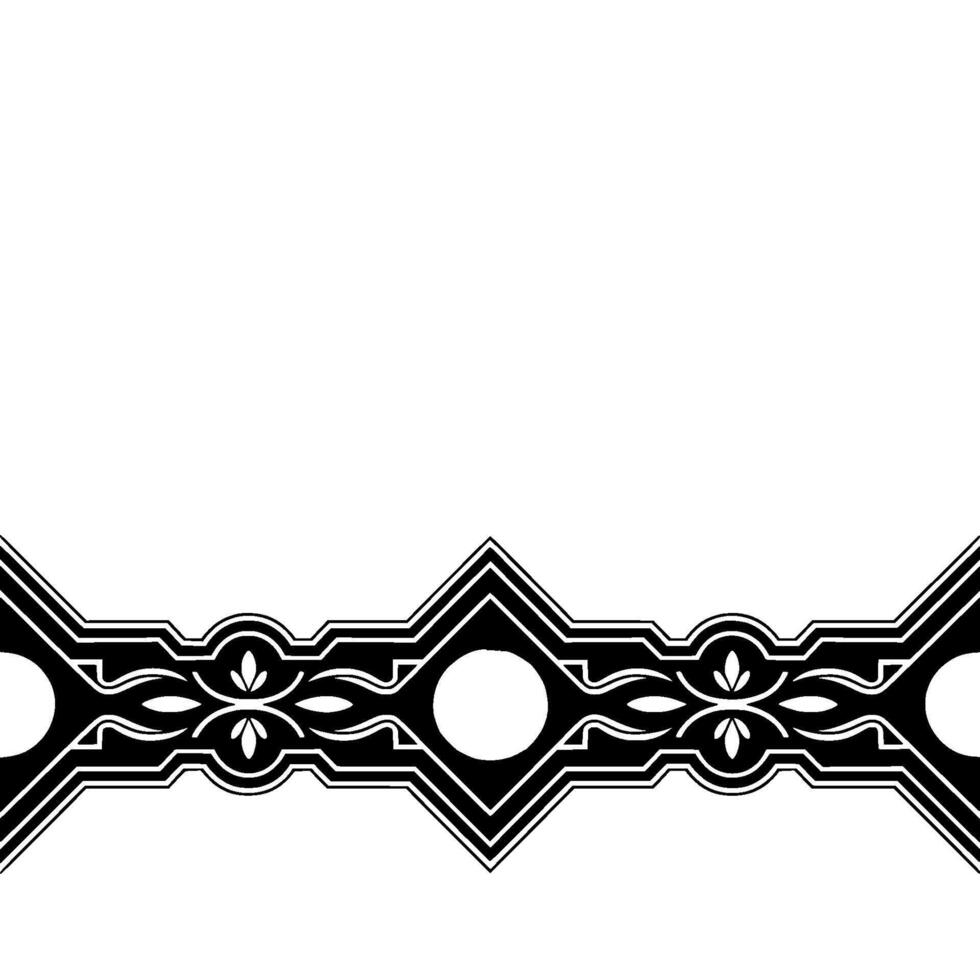 Geometric Black and White Border With Illuminated Center Element vector