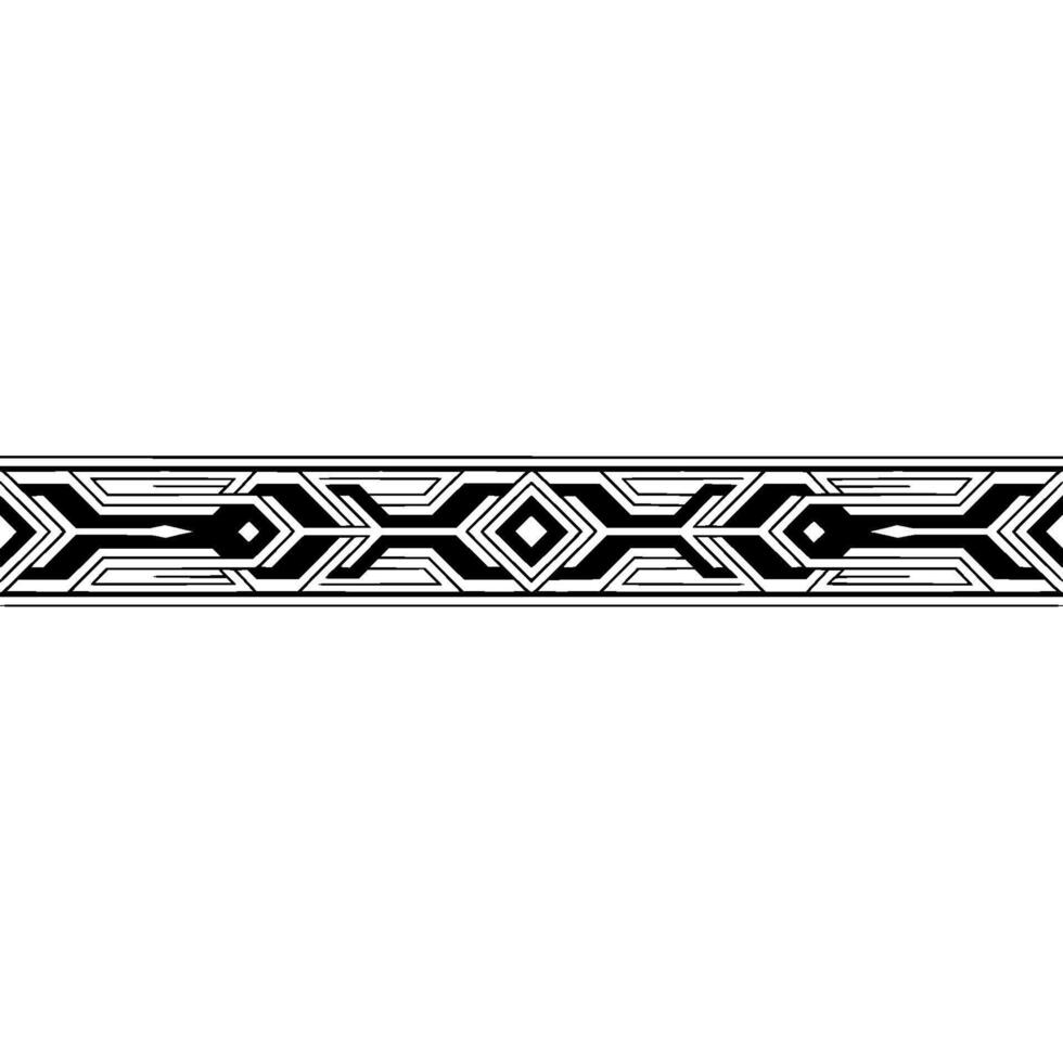 Geometric Border Minimalist Black and White Pattern vector