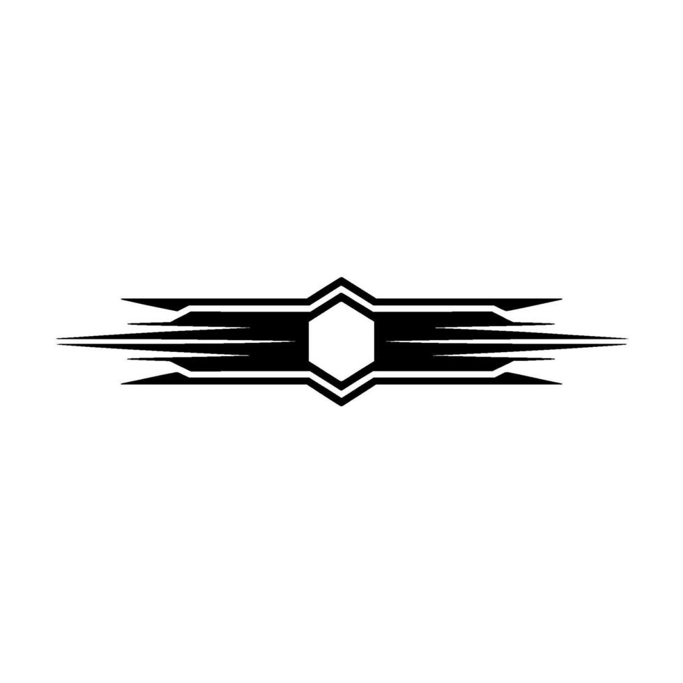 Abstract Geometric Emblem in Black on White Modern vector