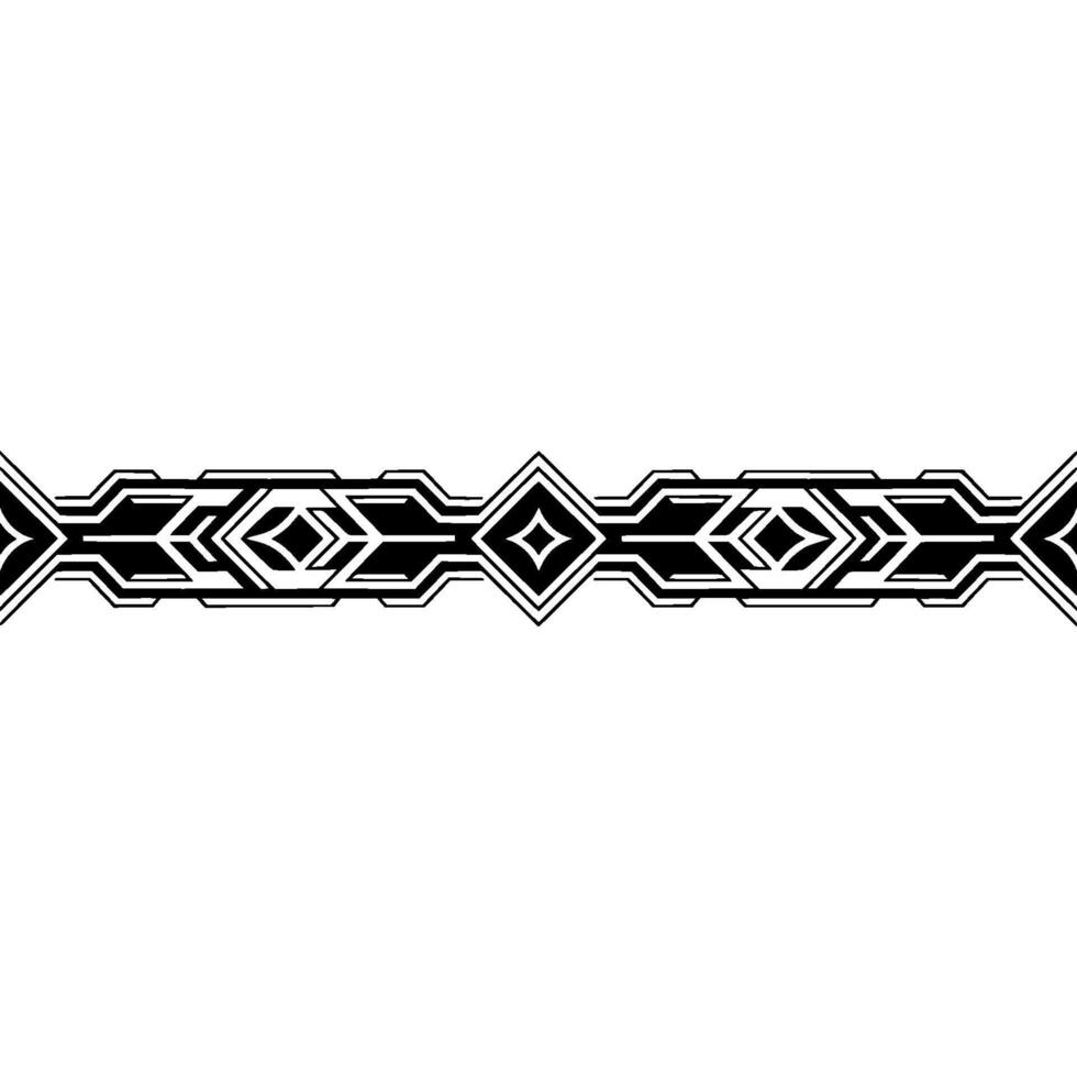 Geometric Black and White Border on Light Gray Background vector