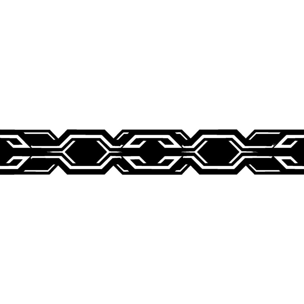Geometric Border Monochrome Pattern, Modern Element vector
